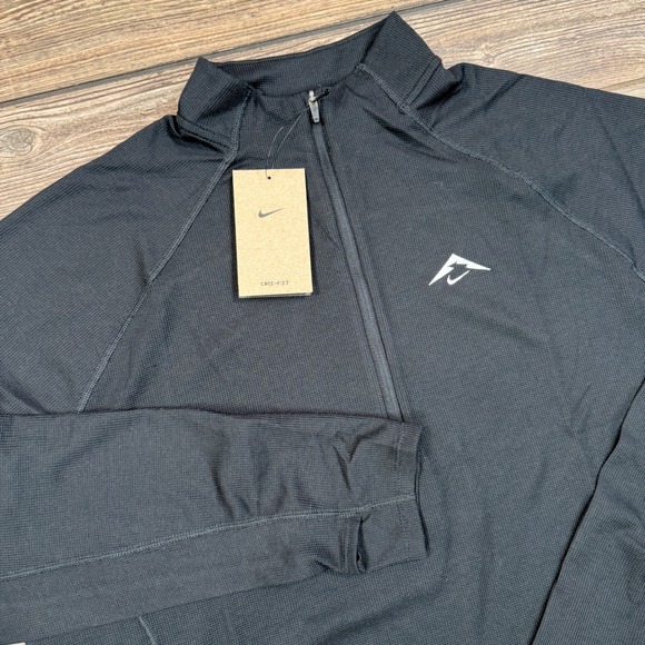Nike Mens Trail Dri-FIT Half Zip Running Top Size Large Black FV9994-010 NWT
